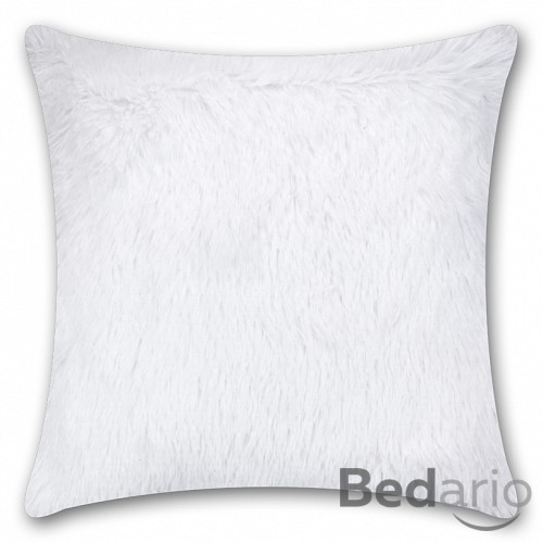 Luxusní povlak na polštářek s dlouhým vlasem 40x40 - Bílá