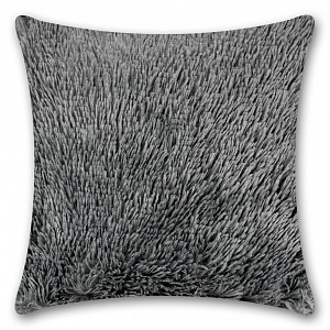 Luxusní povlak na polštářek s dlouhým vlasem 40x40 - Šedá