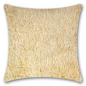 Luxusní povlak na polštářek s dlouhým vlasem 40x40 - Béžová