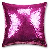 Povlak na polštářek s flitry 40x40 Růžová/zlatá