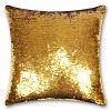 Povlak na polštářek s flitry 40x40 Růžová/zlatá
