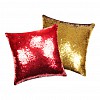 Povlak na polštářek s flitry 40x40 Červená/zlatá