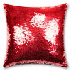 Povlak na polštářek s flitry 40x40 Červená/zlatá