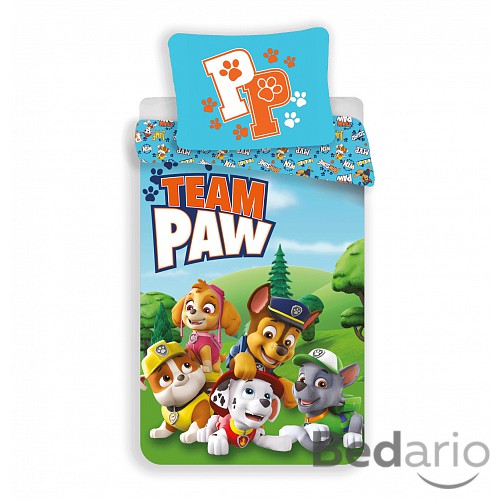 Bavlněné povlečení 140x200+60x80 Tlapková patrola Team