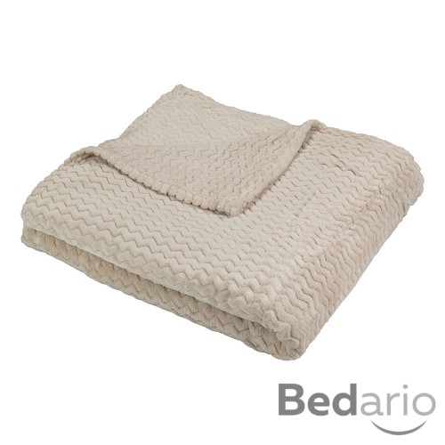 Velká mikrofaserová deka super soft 200x230 - Krémová