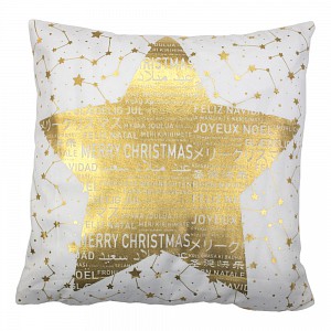 Povlak na polštářek mikroplyš 40x40 - Zlatá hvězda