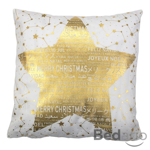 Povlak na polštářek mikroplyš 40x40 - Zlatá hvězda
