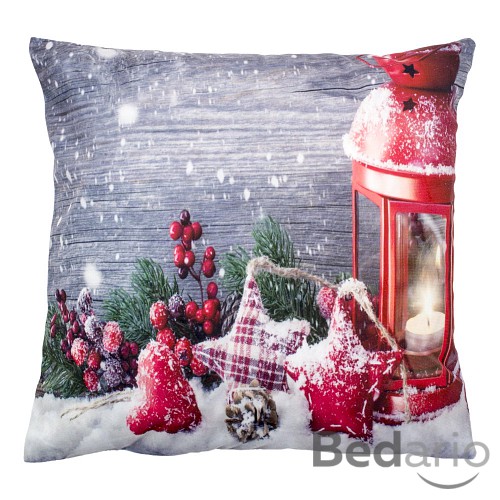 Povlak na polštářek mikroplyš 40x40 - Ozdoby s lucernou