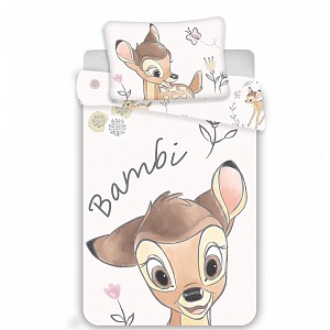 Bavlněné povlečení do postýlky 40x60+100x135 Bambi