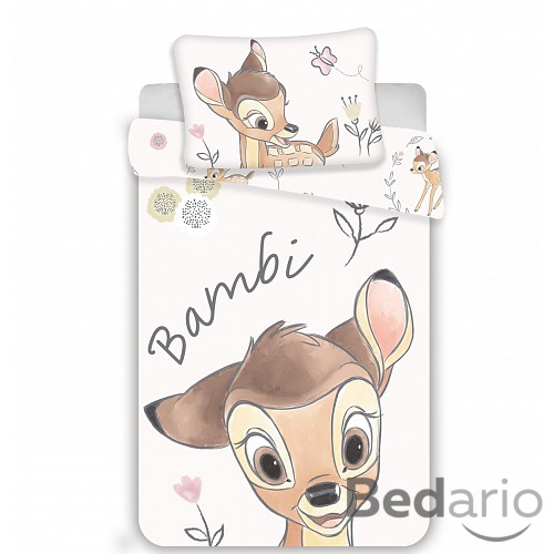Bavlněné povlečení do postýlky 40x60+100x135 Bambi