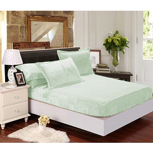 Mikroplyšové prostěradlo 180x200 Elegance - Mentolová