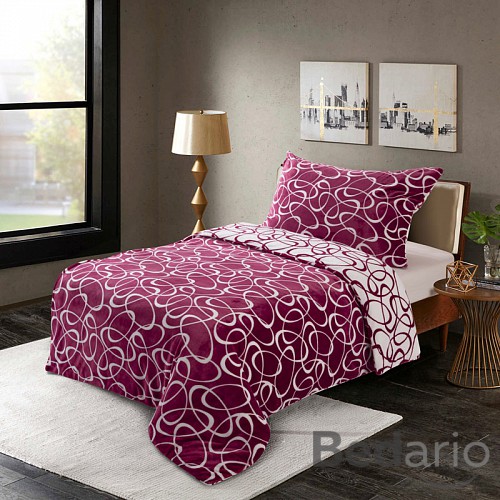 Mikroplyšové povlečení Premium 140x200+70x90 Kristy fialová