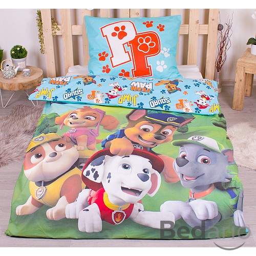 Bavlněné povlečení 140x200+70x90 Tlapková patrola Team