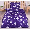 Povlečení mikrovlákno LIMITED 140x200+70x90 Vykrajované hvězdy modré