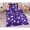 Povlečení mikrovlákno LIMITED 140x200+70x90 Vykrajované hvězdy modré