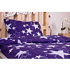 Povlečení mikrovlákno LIMITED 140x200+70x90 Vykrajované hvězdy modré