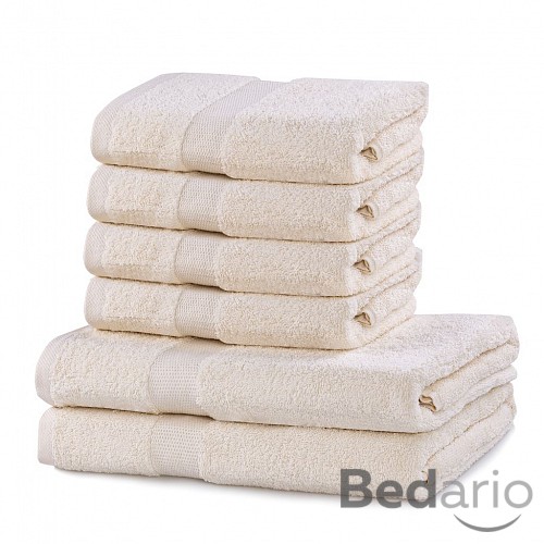 Set luxusních froté ručníků a osušek MARINA 4+2 Krémový