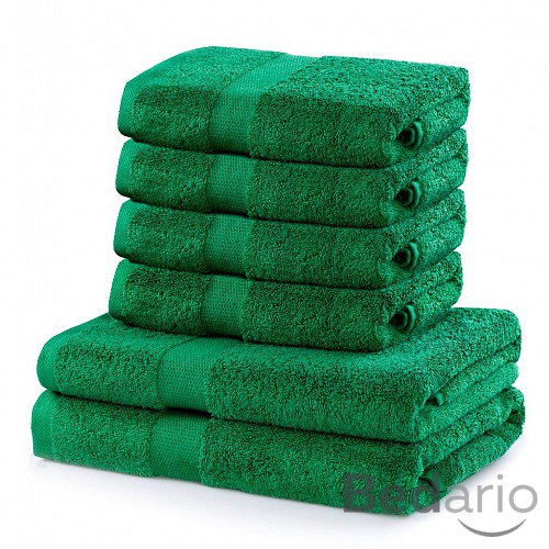 Set luxusních froté ručníků a osušek MARINA 4+2 Zelený