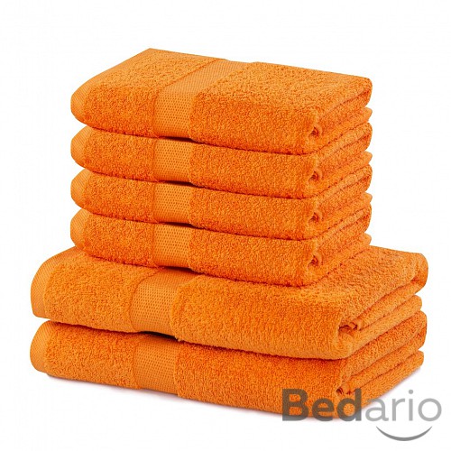 Set luxusních froté ručníků a osušek MARINA 4+2 Oranžový