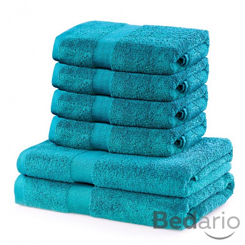 Set luxusních froté ručníků a osušek MARINA 4+2 Tyrkysový