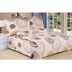 Mikroplyšové povlečení Premium 140x200+70x90 Fialové bubliny