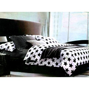 Bavlněné povlečení Best 140x200 70x90 Black Stars