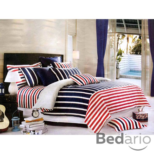 Bavlněné povlečení Best 140x200 70x90 Bluered