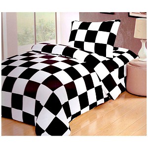 Francouzské povlečení Black & White - Cheesboard
