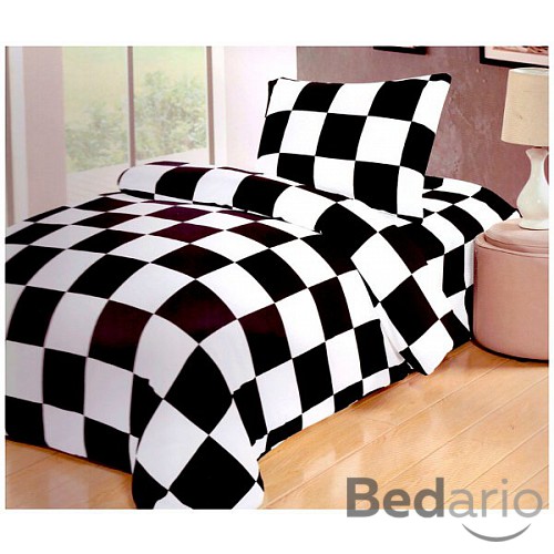 Francouzské povlečení Black & White - Cheesboard