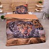 3D povlečení 140x200+70x90 Leopard