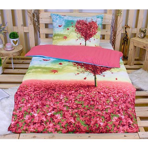 3D povlečení 140x200+70x90 Zamilovaný podzim