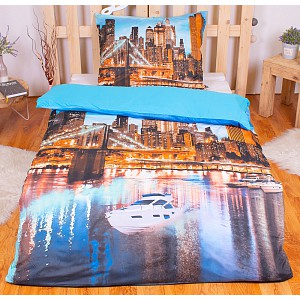 3D povlečení 140x200+70x90 New York