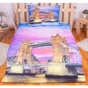 3D povlečení 140x200+70x90 Tower bridge