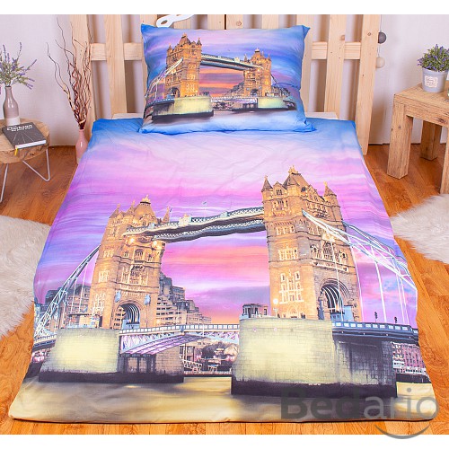 3D povlečení 140x200+70x90 Tower bridge