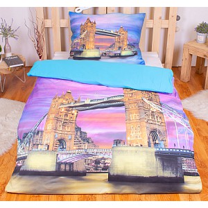 3D povlečení 140x200+70x90 Tower bridge