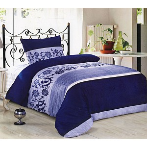 Mikroplyšové povlečení Premium 140x200+70x90 Blue elegance