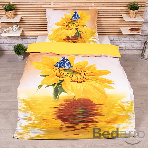 3D povlečení 140x200+70x90 Slunečnice