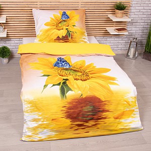 3D povlečení 140x200+70x90 Slunečnice
