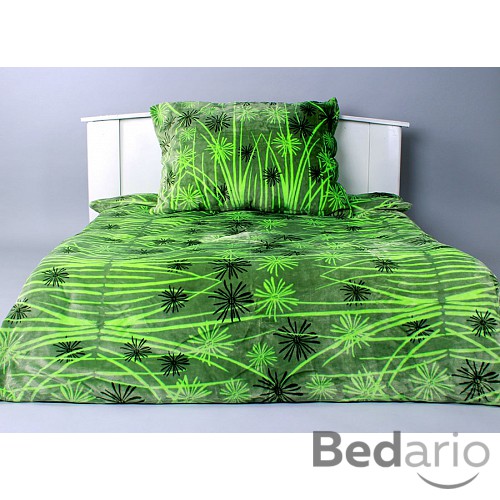 Mikroplyšové povlečení Premium 140x200+70x90 Zelená louka