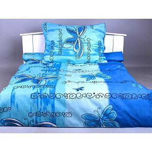 Flanelové povlečení TOP - Modří motýli