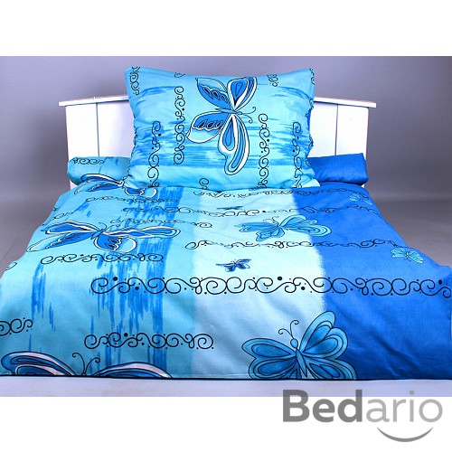 Flanelové povlečení TOP - Modří motýli