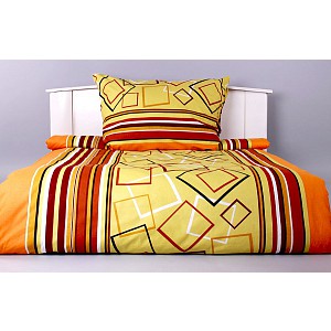 Flanelové povlečení TOP - Žluté čtverce