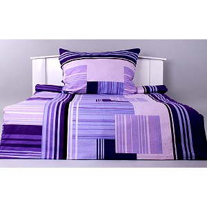 Flanelové povlečení TOP - Fialový patchwork