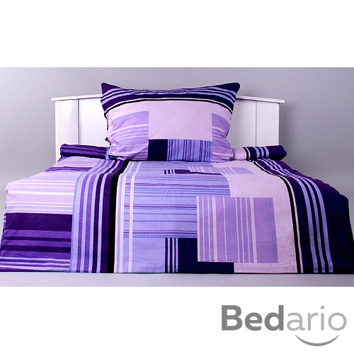 Flanelové povlečení TOP - Fialový patchwork
