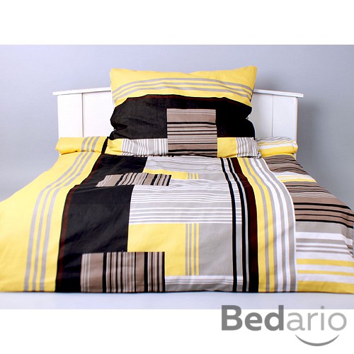 Flanelové povlečení TOP - Žlutý patchwork