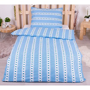 Bavlněné povlečení 140x200+70x90 Barunka modrá