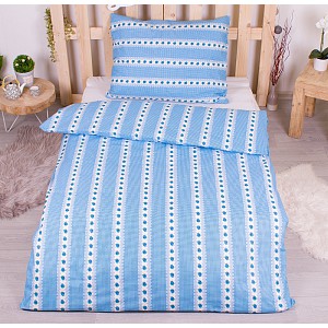 Bavlněné povlečení 140x200+70x90 Barunka modrá