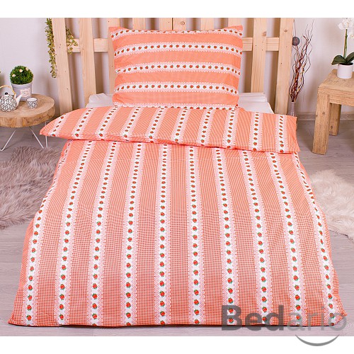 Bavlněné povlečení 140x200+70x90 Barunka oranžová