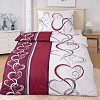Bavlněné povlečení Deluxe 140x200+70x90 Srdce jedním tahem