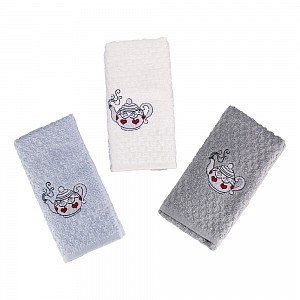 Tea pot dárkový set - vaflové utěrky 3ks